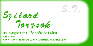 szilard torzsok business card